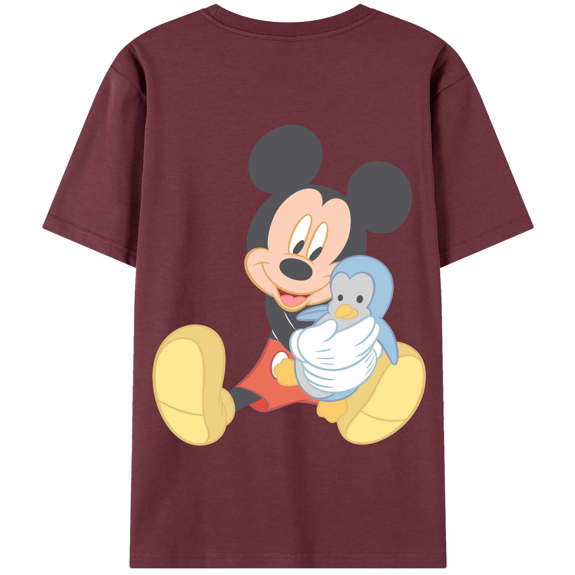 （画像用） ミッキーマウス Mickey Mouse 綿100％半袖Tシャツ（背面プリント）